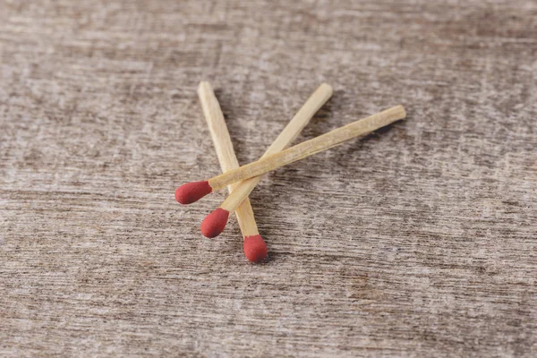 Matchsticks on wooden — Stock Photo, Image