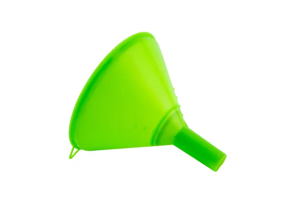 Plastic water filling funnel isolated on white background — Stock Photo, Image