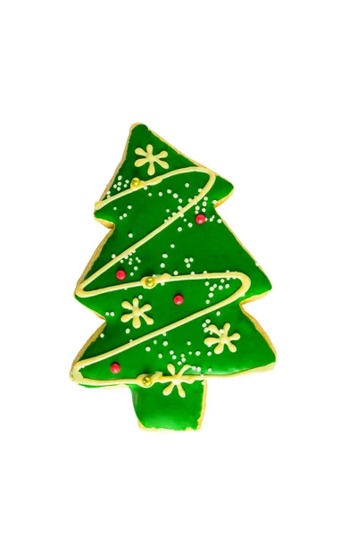 Świąteczny Cookie Boże Narodzenie i nowy rok w kształcie ozdoby świąt Bożego — Zdjęcie stockowe