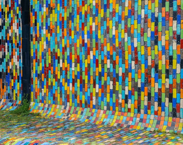 Contexto moderno de padrão de cerâmica de multicolorido — Fotografia de Stock