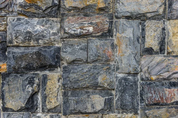 Pattern of gray slate wall , stone wall — Stock Photo, Image