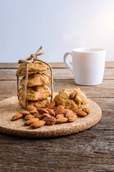 Healthy homemade almond cookies — Stock Photo, Image