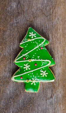 Neşeli Noel kurabiyesi ve yeni yıl bir Christma şeklinde