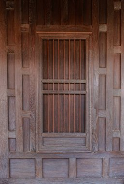 antika Tay tarzı ahşap duvar ahşap pencere 