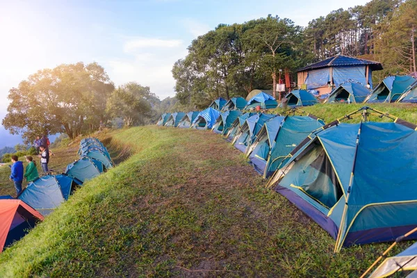 Δευ Sone άποψη, Doi Pha Hom Π.ο.κ. Εθνικό πάρκο, Doi Ang Kha — Φωτογραφία Αρχείου