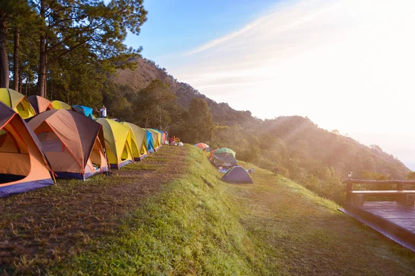 Mon Sone View Point, Doi Pha Hom Pok Nationaal Park, Doi Ang Kha — Stockfoto