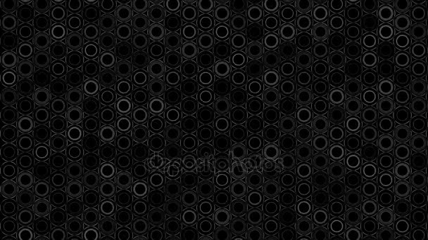 Dark Black White Circles Pattern Modern Render Smooth Animation Abstract — Stock Video