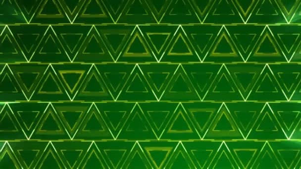 Modèle Triangle Vert Foncé Moderne Rendu Animation Lisse Fond Abstrait — Video