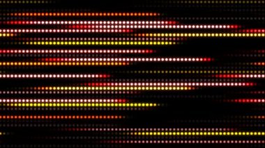 Teknolojik altyapı animasyon slow motion kırmızı sarı ışık çizgili nokta dairenin ve animasyon veri aktarma veya bilgisayarın veri dosyaları ile soyut. Animasyon sorunsuz döngü