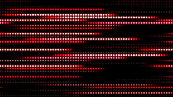 抽象的技术背景与动画慢动作的光条纹点圆圈红色和动画数据传输或计算机的数据文件 无缝回路动画 — 图库视频影像