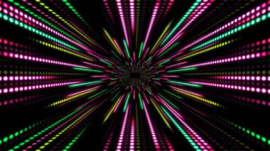 Teknolojik altyapı animasyon slow motion hafif çizgiler nokta daire yeşil pembe ve animasyon veri aktarma veya bilgisayarın veri dosyaları ile soyut. Animasyon sorunsuz döngü