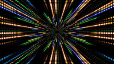 Teknolojik altyapı animasyon slow motion hafif çizgiler nokta daire mavi yeşil turuncu ve animasyon veri aktarma veya bilgisayarın veri dosyaları ile soyut. Animasyon sorunsuz döngü