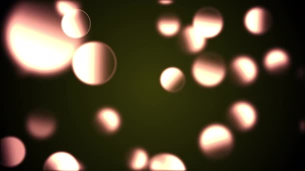 Fond Abstrait Avec Animation Ralenti Délicates Lumières Bokeh Cercle Vert — Video