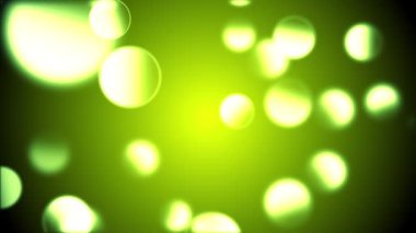 Arka plan ile animasyon yavaş hareket hassas sarı yeşil altıgen bokeh ışıkların. 4k