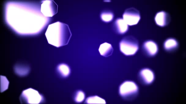 Fond Abstrait Avec Animation Ralenti Délicates Lumières Bokeh Octogone Violet — Video