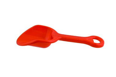 çocukların plaj oyuncakları, kırmızı maça izole üzerinde beyaz arka plan