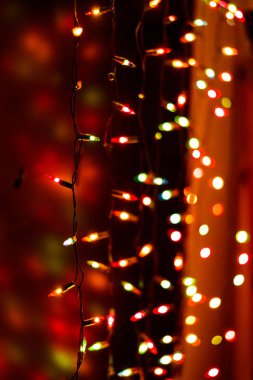 Soyut renkli odağını kaybetmiş dairesel facula bayramı bokeh