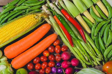 Taze gıdaların backgroud lezzetli ve sağlıklı varis sebzeler o
