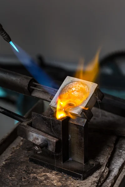 Metal Casting with blowtorch