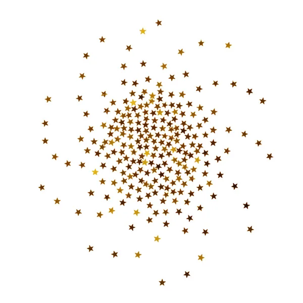 Золотые звезды, выстроенные узором на белом — стоковое фото
