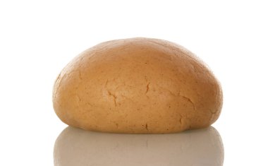 Ready for baking dough, isolated on white background