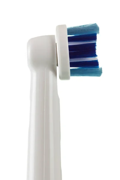 洁白上隔绝的发亮的喷嘴电牙刷 — 图库照片