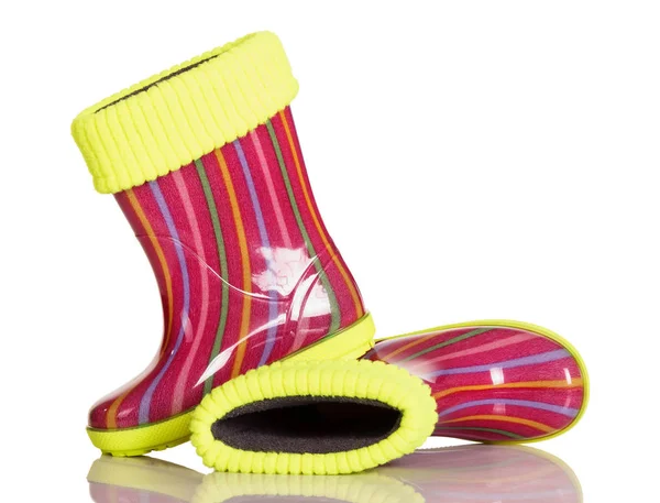 Baby warmed rubber boots isolated on white — Stock Photo, Image