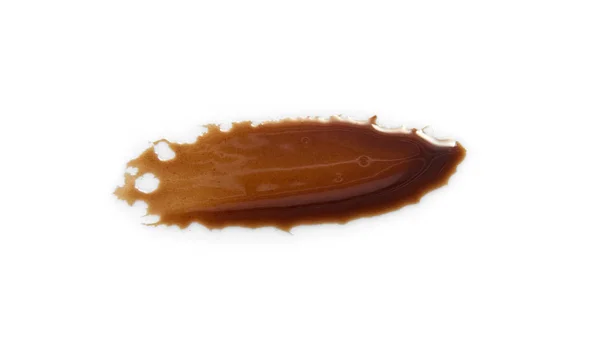 Abstraction. Smear of chocolate sauce, isolated on white — Stock Photo, Image