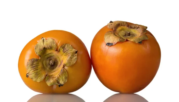 Zoete Gevitamineerde Persimmon Fruit Geïsoleerd Witte Achtergrond — Stockfoto