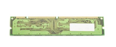 Yazdırılmış devre kartı, beyaz arkaplanda izole edilmiş olarak kaydedilecek en üstteki boş kart