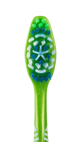 Manual Toothbrush Medium Hardness Close Isolated White Background — Stock Photo, Image