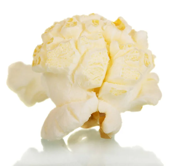 Savoureux Pop Corn Gros Plan Isolé Sur Fond Blanc — Photo