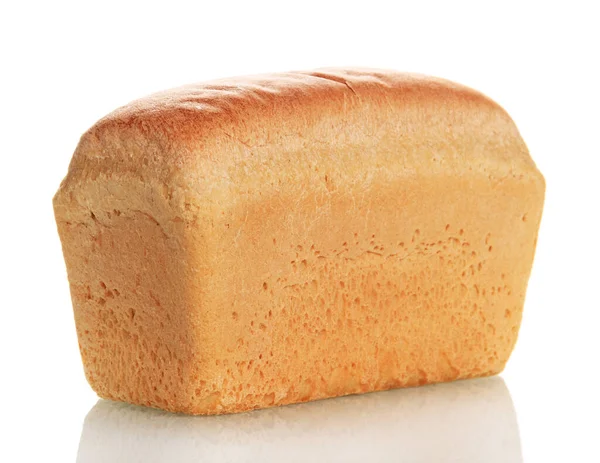 Chleb Pszenny Bliska Izolowany Białym Tle — Zdjęcie stockowe