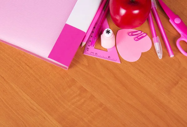 Bright Stationery Krasnoge Apple Light Table — Stock Photo, Image