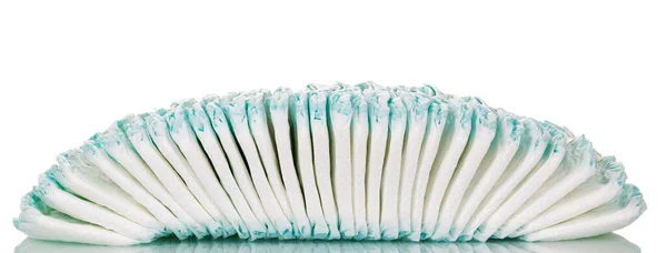 Disposable Diapers Closeup Isolated White Background — Stock Photo, Image