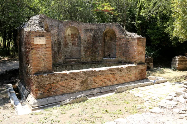 Butrint Famoso Centro Arqueológico Albanês Protegido Pela Unesco Como Património — Fotografia de Stock