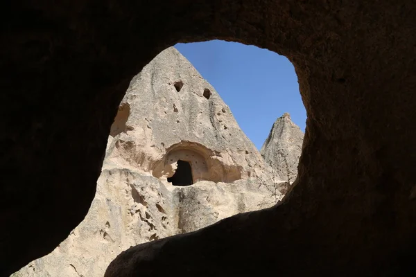 Cave city underground city tunnels, Cappadocia, Turkey. The largest excavated underground city in Turkey.