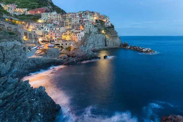 Italie Cinque Terre Mer Manarola Vernazza Rio Maggiore — Photo