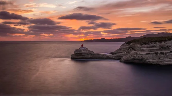 Bonifacio lighthouse sunset clouds beautiful