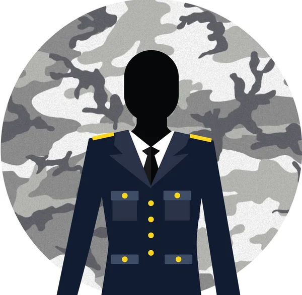 Illustratie van een persoon in een militair uniform — Stockfoto