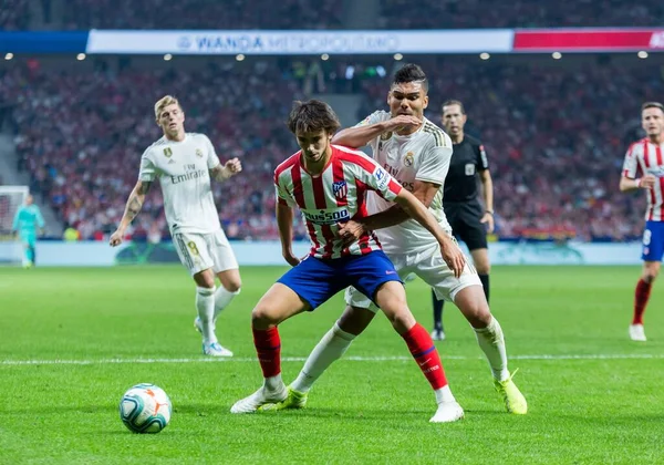 Madrid Espagne Sept 2019 Joao Feliz Casemiro Lors Atletico Madrid — Photo