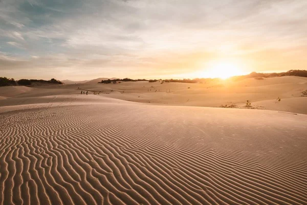 Hermosas texturas relajantes de arena del desierto en el norte de Brasil, Ceara — Foto de Stock