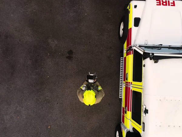 Лондон Объединенный Кингдом Июля 2018 Года Выстрел Бесстрашного Пожарного Контролирующего — стоковое фото