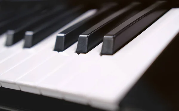 Closeup shot of the keys of a piano - inspiration concept — Stock Photo, Image