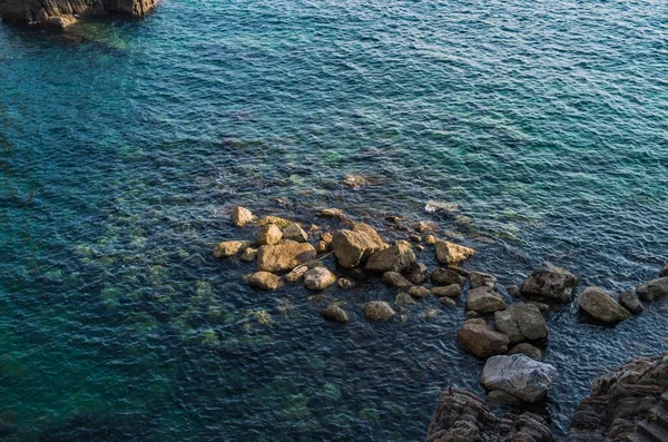 Vacker Bild Klippformationer Nära Havet Terre Italien — Stockfoto