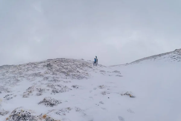 Tiro Tirar Fôlego Uma Área Alpinismo Esqui Nos Alpes Austríacos — Fotografia de Stock