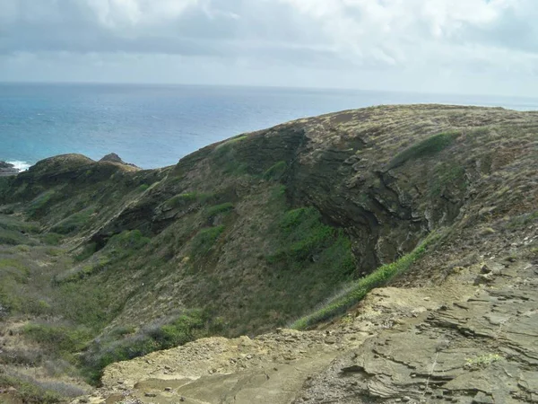 Beau Paysage Littoral Montagneux Hawaï — Photo