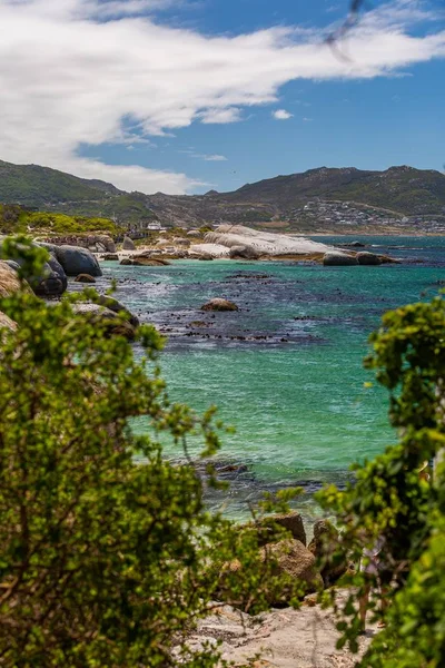 Fotografía vertical de un hermoso paisaje de playa en Cape of Good Hope, Ciudad del Cabo, Sudáfrica — Foto de Stock
