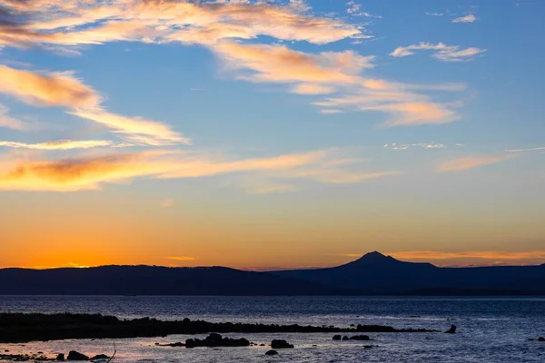 Breathtaking Shot Cloudy Sky Ocean Sunset — Stock Photo, Image