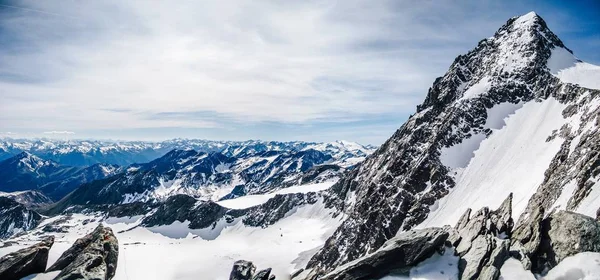 Majestatyczna Zimowa Kraina Czarów Najwyższej Górze Austrii Grossglockner — Zdjęcie stockowe